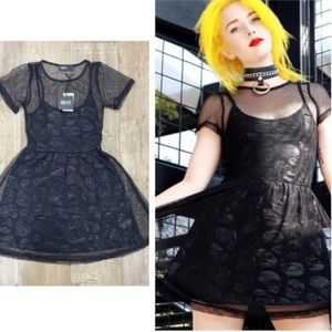 Iron Fist Skullz Club Mini Dress Small